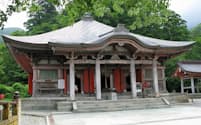 大山寺本堂（鳥取県大山町）。1928年の火災で焼失後、51年に再建された