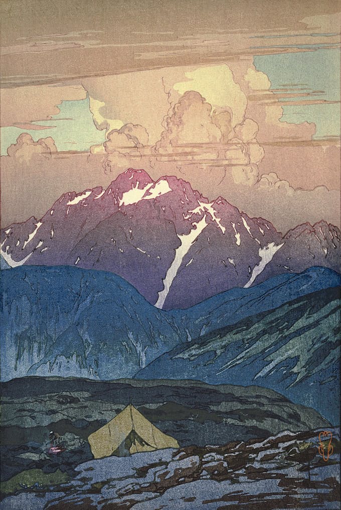 新版画フリーダム 7 吉田博 日本アルプス十二題の内 剣山の朝 新版画フリーダム 7 吉田博 日本アルプス十二題の内 剣山の朝