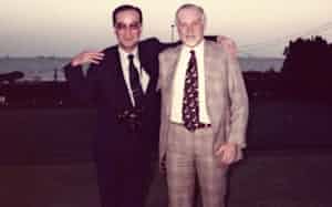 財テク投資で一時は製紙部門を上回る利益を上げていた元セッツ社長の増田芳久氏(左) 財テク投資で一時は製紙部門を上回る利益を上げていた元セッツ社長の増田芳久氏(左)