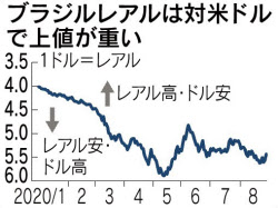 ブラジルレアル 上値重く 感染者多く財政悪化懸念 日本経済新聞