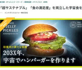 「宇宙バーガー」を入り口に、自社を知ってもらう戦略を描く(10日、資金を募るウェブページ)