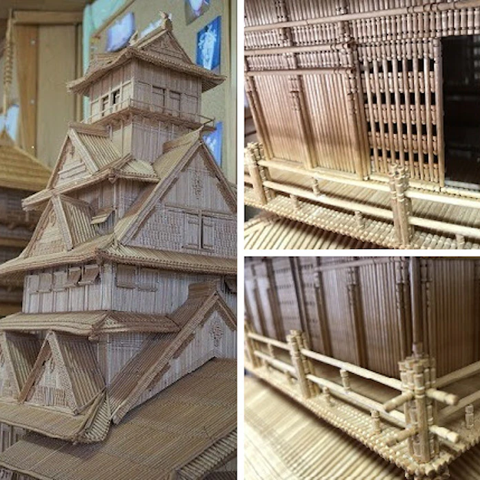 ようじアート作り半世紀 城やスカイツリー 日本経済新聞 ようじアート作り半世紀 城やスカイツリー 日本経済新聞