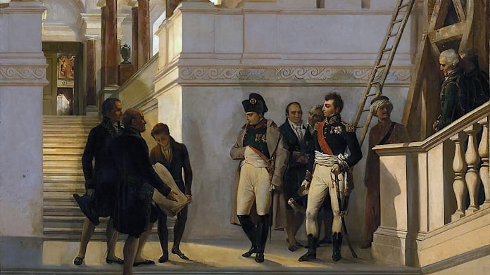 ナポレオンの時代 6 クーデル 建築家ペルシエとフォンテーヌブローの案内でルーヴル美術館を訪れるナポレオン1世 日本経済新聞 ナポレオンの時代 6 クーデル 建築家ペルシエとフォンテーヌブローの案内でルーヴル美術館を訪れるナポレオン1世 日本経済新聞