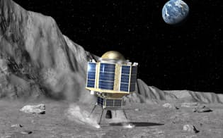 三菱電機が製造する月面探査機のイメージ=JAXA/池下章裕氏提供