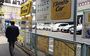 パーク24は「タイムズカープラス」のブランドでカーシェアを展開（東京都中央区）