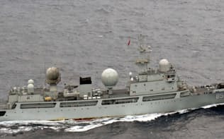 領海侵入した中国の情報収集艦の同型艦=防衛省提供