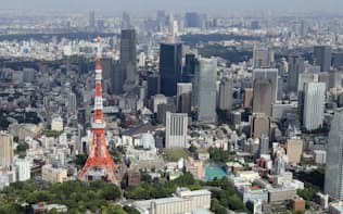 東京タワーと都心の街並み