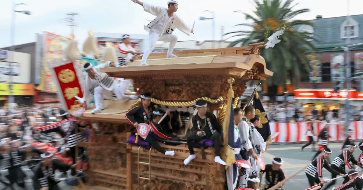 だんじり祭 掛け声勇壮 大阪 岸和田 日本経済新聞 だんじり祭 掛け声勇壮 大阪 岸和田 日本経済新聞