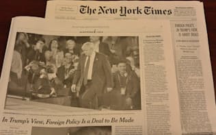 米大統領選でトランプ氏を批判してきた米紙ニューヨーク・タイムズ