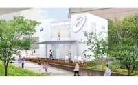 アシックスジャパンはカフェとスポーツの融合施設を開設する（完成イメージ）