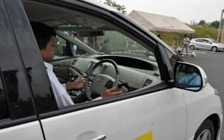 愛知県は昨年、自動運転の実証実験を実施した（春日井市）
