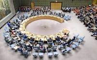 国連の安全保障理事会=国連提供