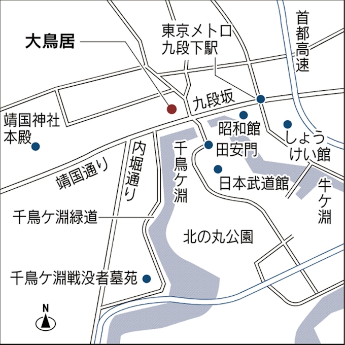 今昔まち話 靖国神社の大鳥居 時代映して姿変え 日本経済新聞