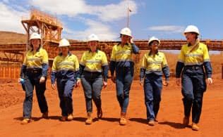 ソロモン鉱山では、エンジニアや地質学者などの女性が活躍する（西オーストラリア州）