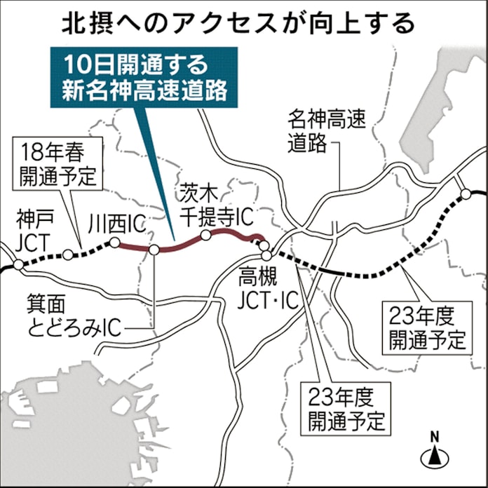 新名神高槻 川西10日開通 物流施設集まる 日本経済新聞 新名神高槻 川西10日開通 物流施設集まる 日本経済新聞