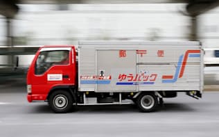 日本郵便のトラック（東京都中央区）