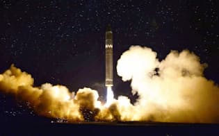 北朝鮮のICBMは水素爆弾さえ米国中のどこにでも落とせる可能性を秘めているとの見方もある=コリアメディア提供・共同