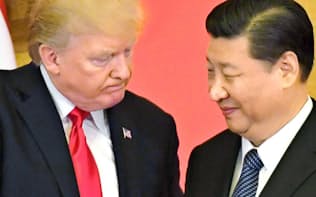 トランプ米大統領（左）と中国の習近平国家主席=共同