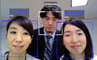 顔認証システムはカメラに写った人を登録した顔画像と比べ、名前がすぐにわかる（NEC提供）