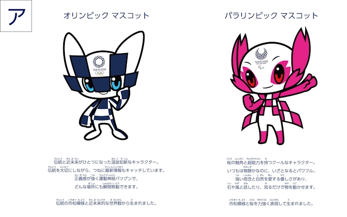 東京五輪マスコット決定 市松模様あしらう 日本経済新聞
