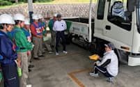 センコーの養成施設（滋賀県東近江市）で研修をうける運転手たち