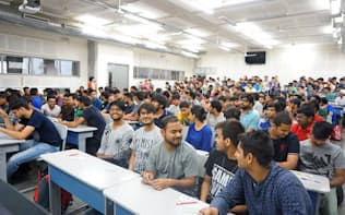 IITハイデラバード校で開いた日本語・文化の講座は200人を超える学生が受講した