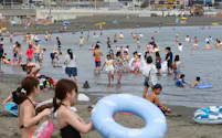 神奈川・江ノ島の海水浴場