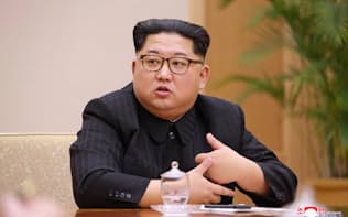 北朝鮮の金正恩党委員長=朝鮮中央通信・共同