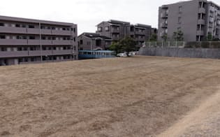 地面師詐欺の被害に遭った土地はマンションに囲まれている（横浜市）