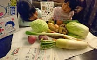 子ども向けにシールがついた岩手県北上市の返礼品の野菜