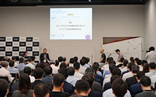 8日の「ジャパンオープンイノーションフェス」には、多くのスタートアップや大企業の新規事業担当者らが参加した