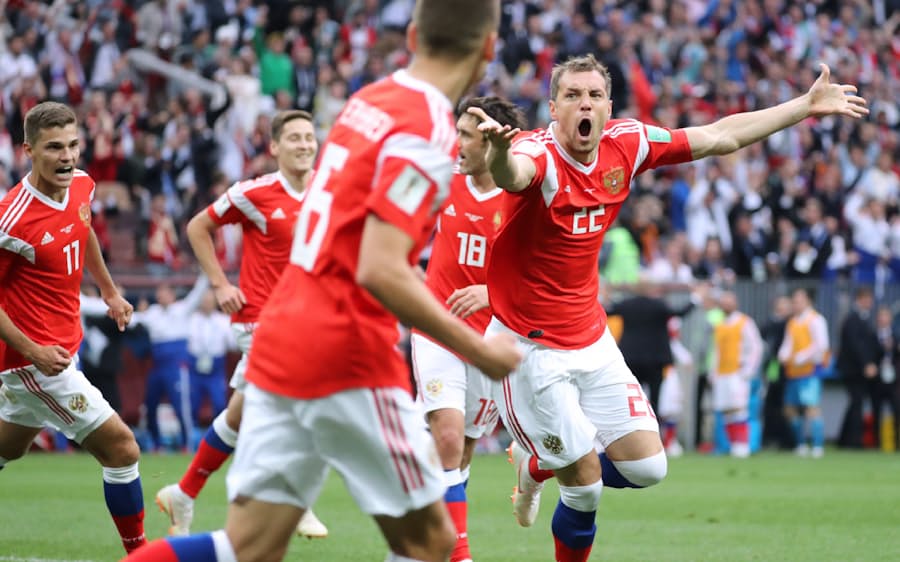 開催国ロシア サウジに完勝 サッカーw杯開幕 日本経済新聞