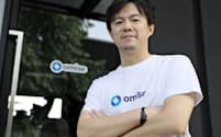 長谷川潤社長　2009年、ブログサービス「LIFEmee」で起業。13年　タイに拠点を移し、オミセHDを電子商取引（EC）事業として創業。14年、主力事業を決済システム開発に変更