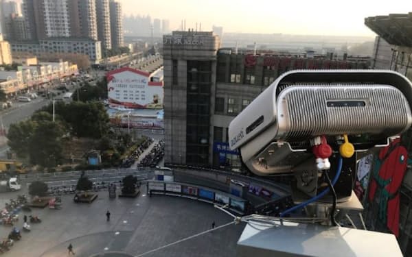 独自のデータ経済圏が広がる中国では、監視技術の向上も進む（中国・崑山市）=カメラ開発の安科迪提供