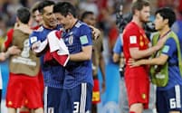サッカーW杯において、日本代表はベルギーに敗れたものの称賛を浴びた（7月2日）=共同