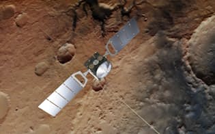火星を探査する無人探査機のイメージ図=ESA提供