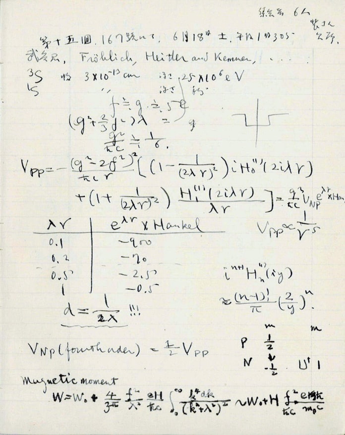 湯川博士 1938年の日記 ネットで公開 日本経済新聞 湯川博士 1938年の日記 ネットで公開 日本経済新聞