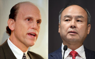 マイケル・ミルケン氏(左)と孫正義氏 マイケル・ミルケン氏(左)と孫正義氏