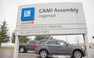 GMはメキシコ、カナダ両国に大規模な生産拠点を持つ（カナダ・オンタリオ州のGM工場）=ロイター
