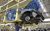 日系自動車メーカーはカナダとメキシコを米国向けの生産拠点に位置づけてきた（マツダのメキシコ工場）