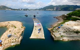 香港での沈埋函による海底トンネル工事には、五洋建の技術が生きている