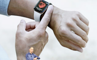 Jeff Williams, Apple's chief operating officer, speaks about the Apple Watch Series 4 at the Steve Jobs Theater during an event to announce new Apple products Wednesday, Sept. 12, 2018, in Cupertino, Calif. (AP Photo/Marcio Jose Sanchez) Jeff Williams, Apple's chief operating officer, speaks about the Apple Watch Series 4 at the Steve Jobs Theater during an event to announce new Apple products Wednesday, Sept. 12, 2018, in Cupertino, Calif. (AP Photo/Marcio Jose Sanchez)