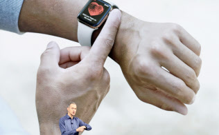 Jeff Williams, Apple's chief operating officer, speaks about the Apple Watch Series 4 at the Steve Jobs Theater during an event to announce new Apple products Wednesday, Sept. 12, 2018, in Cupertino, Calif. (AP Photo/Marcio Jose Sanchez) Jeff Williams, Apple's chief operating officer, speaks about the Apple Watch Series 4 at the Steve Jobs Theater during an event to announce new Apple products Wednesday, Sept. 12, 2018, in Cupertino, Calif. (AP Photo/Marcio Jose Sanchez)