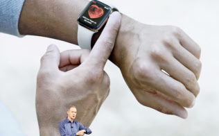 Jeff Williams, Apple's chief operating officer, speaks about the Apple Watch Series 4 at the Steve Jobs Theater during an event to announce new Apple products Wednesday, Sept. 12, 2018, in Cupertino, Calif. (AP Photo/Marcio Jose Sanchez) Jeff Williams, Apple's chief operating officer, speaks about the Apple Watch Series 4 at the Steve Jobs Theater during an event to announce new Apple products Wednesday, Sept. 12, 2018, in Cupertino, Calif. (AP Photo/Marcio Jose Sanchez)