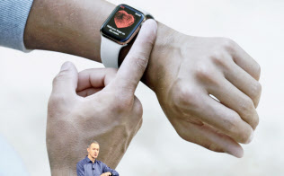 Jeff Williams, Apple's chief operating officer, speaks about the Apple Watch Series 4 at the Steve Jobs Theater during an event to announce new Apple products Wednesday, Sept. 12, 2018, in Cupertino, Calif. (AP Photo/Marcio Jose Sanchez) Jeff Williams, Apple's chief operating officer, speaks about the Apple Watch Series 4 at the Steve Jobs Theater during an event to announce new Apple products Wednesday, Sept. 12, 2018, in Cupertino, Calif. (AP Photo/Marcio Jose Sanchez)