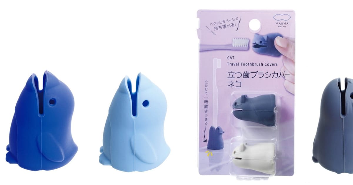 立つ歯ブラシカバー にペンギンやネコ マーナ 日本経済新聞
