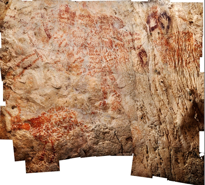 インドネシアに4万年前壁画 野生牛 最古の具象画 日本経済新聞