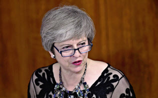 英国のメイ首相=AP 英国のメイ首相=AP
