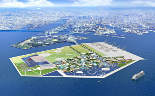 日本は大阪での万博開催をめざしている(開催予定地の夢洲)=経済産業省提供 日本は大阪での万博開催をめざしている(開催予定地の夢洲)=経済産業省提供