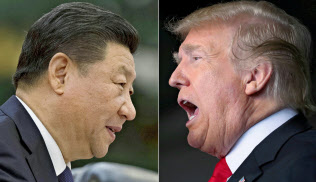 米トランプ大統領(右)と中国の習近平(シー・ジンピン)国家主席=ロイター 米トランプ大統領(右)と中国の習近平(シー・ジンピン)国家主席=ロイター